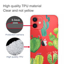 Painted Pattern High Transparent TPU Protective Case For iPhone 13 mini(Cactus)