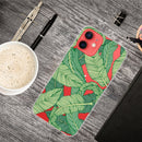 Painted Pattern High Transparent TPU Protective Case For iPhone 13 mini(Banana Leaf)