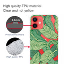 Painted Pattern High Transparent TPU Protective Case For iPhone 13 mini(Banana Leaf)