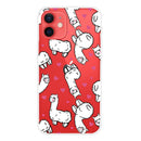 Painted Pattern High Transparent TPU Protective Case For iPhone 13 mini(Alpaca)