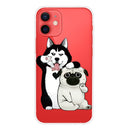 Painted Pattern High Transparent TPU Protective Case For iPhone 13 mini(Selfie Dog)