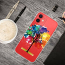 Painted Pattern High Transparent TPU Protective Case For iPhone 13 mini(Oil Painting Tree)