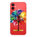 Painted Pattern High Transparent TPU Protective Case For iPhone 13 mini(Oil Painting Tree)