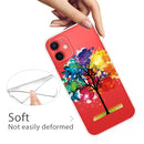 Painted Pattern High Transparent TPU Protective Case For iPhone 13 mini(Oil Painting Tree)
