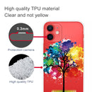 Painted Pattern High Transparent TPU Protective Case For iPhone 13 mini(Oil Painting Tree)