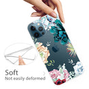Painted Pattern High Transparent TPU Protective Case For iPhone 13 Pro(Gem Flower)
