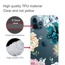 Painted Pattern High Transparent TPU Protective Case For iPhone 13 Pro(Gem Flower)