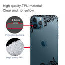 Painted Pattern High Transparent TPU Protective Case For iPhone 13 Pro(Lace Flower)