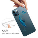 Painted Pattern High Transparent TPU Protective Case For iPhone 13 Pro(Feather)