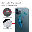 Painted Pattern High Transparent TPU Protective Case For iPhone 13 Pro(Feather)