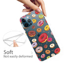 Painted Pattern High Transparent TPU Protective Case For iPhone 13 Pro(Donuts)