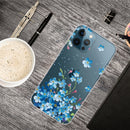 Painted Pattern High Transparent TPU Protective Case For iPhone 13 Pro(Star Flower)