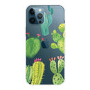 Painted Pattern High Transparent TPU Protective Case For iPhone 13 Pro(Cactus)