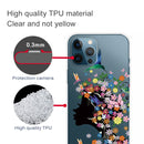 Painted Pattern High Transparent TPU Protective Case For iPhone 13 Pro(Flower Girl)