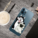 Painted Pattern High Transparent TPU Protective Case For iPhone 13 Pro(Selfie Dog)