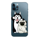 Painted Pattern High Transparent TPU Protective Case For iPhone 13 Pro(Selfie Dog)