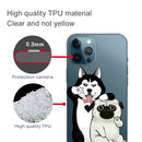 Painted Pattern High Transparent TPU Protective Case For iPhone 13 Pro(Selfie Dog)
