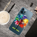 Painted Pattern High Transparent TPU Protective Case For iPhone 13 Pro(Oil Painting Tree)
