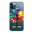 Painted Pattern High Transparent TPU Protective Case For iPhone 13 Pro(Oil Painting Tree)