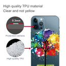 Painted Pattern High Transparent TPU Protective Case For iPhone 13 Pro(Oil Painting Tree)