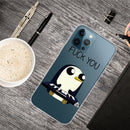 Painted Pattern High Transparent TPU Protective Case For iPhone 13 Pro Max(Penguin)