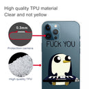 Painted Pattern High Transparent TPU Protective Case For iPhone 13 Pro Max(Penguin)