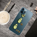 Painted Pattern High Transparent TPU Protective Case For iPhone 13 Pro Max(Avocado)