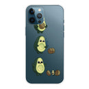 Painted Pattern High Transparent TPU Protective Case For iPhone 13 Pro Max(Avocado)