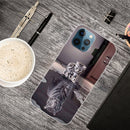 Painted Pattern High Transparent TPU Protective Case For iPhone 13 Pro Max(Reflection Cat Tiger)