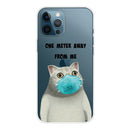 Painted Pattern High Transparent TPU Protective Case For iPhone 13 Pro Max(Mask Cat)