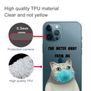 Painted Pattern High Transparent TPU Protective Case For iPhone 13 Pro Max(Mask Cat)
