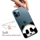Painted Pattern High Transparent TPU Protective Case For iPhone 13 Pro Max(Hug Face Panda)