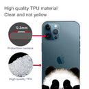 Painted Pattern High Transparent TPU Protective Case For iPhone 13 Pro Max(Hug Face Panda)