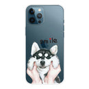 Painted Pattern High Transparent TPU Protective Case For iPhone 13 Pro Max(Pinch Face Dog)