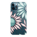 Painted Pattern High Transparent TPU Protective Case For iPhone 13 Pro Max(Pink Green Flower)