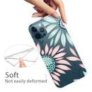 Painted Pattern High Transparent TPU Protective Case For iPhone 13 Pro Max(Pink Green Flower)