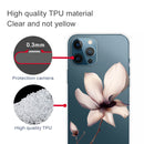 Painted Pattern High Transparent TPU Protective Case For iPhone 13 Pro Max(Lotus)