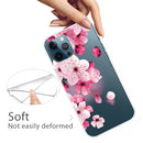 Painted Pattern High Transparent TPU Protective Case For iPhone 13 Pro Max(Cherry Blossoms)