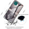 For Samsung Galaxy A22 5G Colorful Painted Glass Shockproof Protective Case(Cat)
