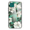 For Samsung Galaxy A22 5G Colorful Painted Glass Shockproof Protective Case(White Flower)
