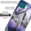 For Samsung Galaxy A22 5G Colorful Painted Glass Shockproof Protective Case(Tree)