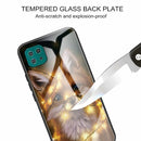 For Samsung Galaxy A22 5G Colorful Painted Glass Shockproof Protective Case(Fox)