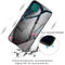 For Samsung Galaxy A22 5G Colorful Painted Glass Shockproof Protective Case(Technology Rhombus)