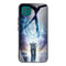 For Samsung Galaxy A22 5G Colorful Painted Glass Shockproof Protective Case(Starry Lion)