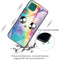 For Samsung Galaxy A22 5G Colorful Painted Glass Shockproof Protective Case(Big Eyes Animal)