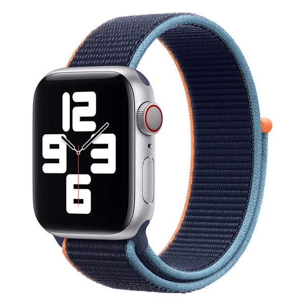 Loop Type Sport Watch Band For Apple Watch Series 7 41mm / 6 & SE & 5 & 4 40mm / 3 & 2 & 1 38mm(Dark Navy Blue)