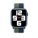Loop Type Sport Watch Band For Apple Watch Series 7 45mm / 6 & SE & 5 & 4 44mm / 3 & 2 & 1 42mm (Blue Green)