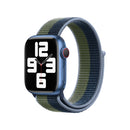 Loop Type Sport Watch Band For Apple Watch Series 7 45mm / 6 & SE & 5 & 4 44mm / 3 & 2 & 1 42mm (Blue Green)