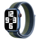 Loop Type Sport Watch Band For Apple Watch Series 7 45mm / 6 & SE & 5 & 4 44mm / 3 & 2 & 1 42mm (Blue Green)