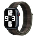Loop Type Sport Watch Band For Apple Watch Series 7 45mm / 6 & SE & 5 & 4 44mm / 3 & 2 & 1 42mm (Black Grey)